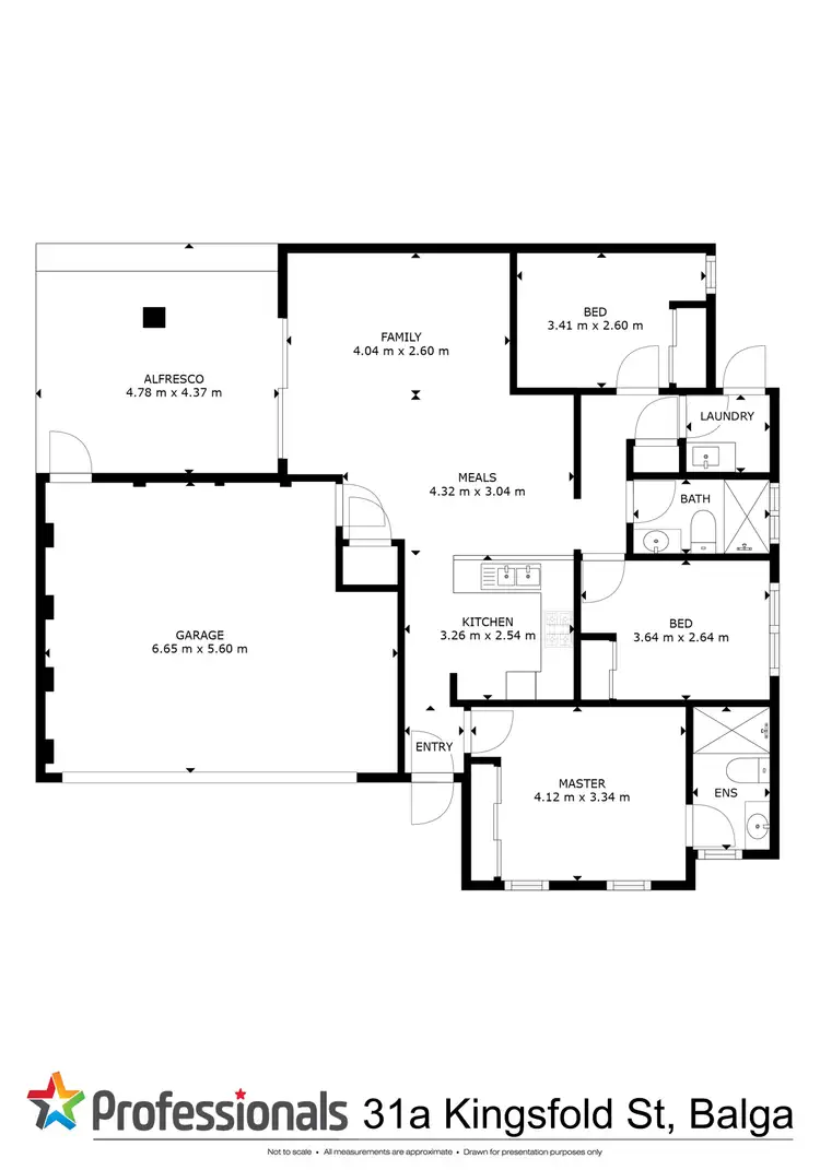 Floorplan of Homely villa listing, 31A Kingsfold Street, Balga WA 6061