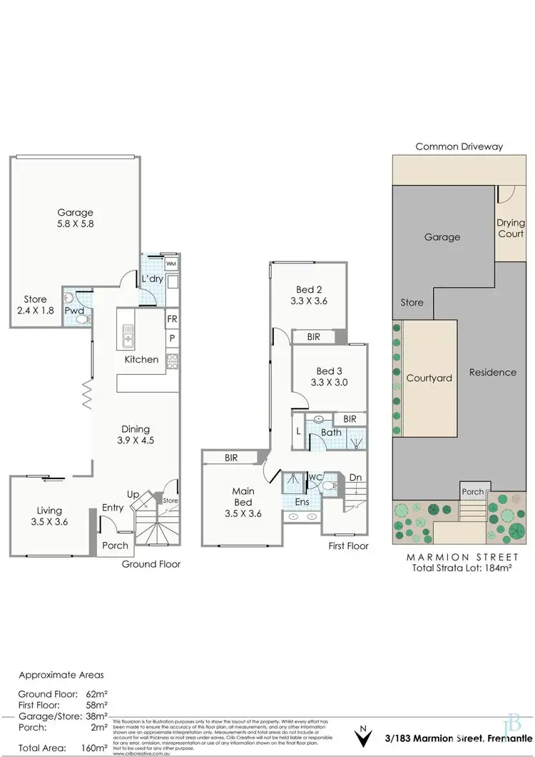 Floorplan of Homely house listing, 3/183 Marmion Street, Fremantle WA 6160