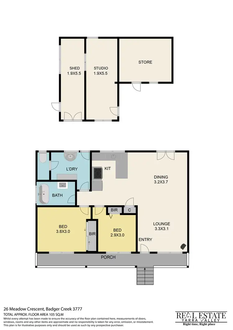 Floorplan of Homely house listing, 26 Meadow Crescent, Badger Creek VIC 3777