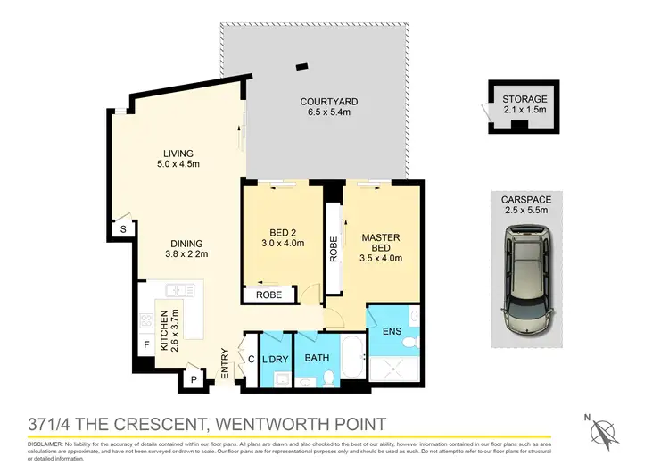 Floorplan of Homely apartment listing, 371/4 The Crescent, Wentworth Point NSW 2127