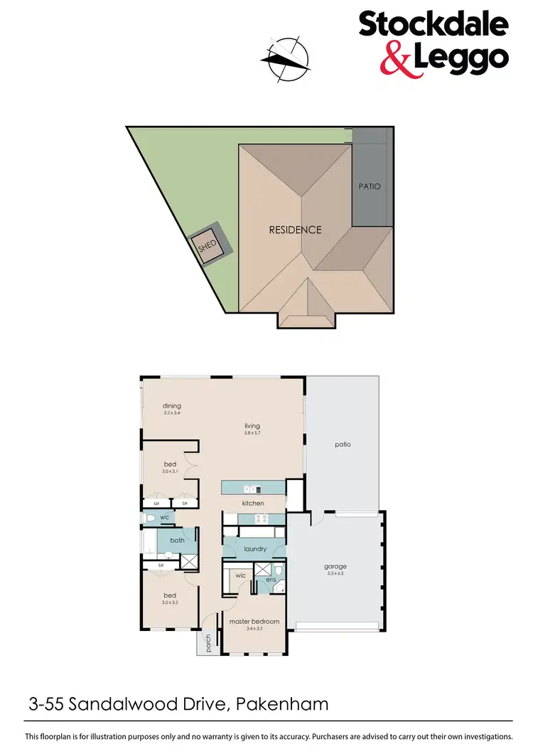 Floorplan of Homely unit listing, 3/55 Sandalwood Drive, Pakenham VIC 3810