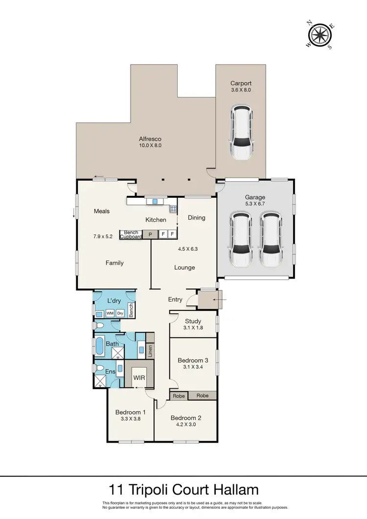 Floorplan of Homely house listing, 11 Tripoli Court, Hallam VIC 3803