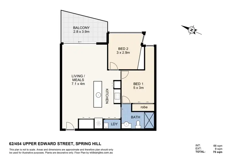 Floorplan of Homely apartment listing, 62/454 Upper Edward Street, Spring Hill QLD 4000