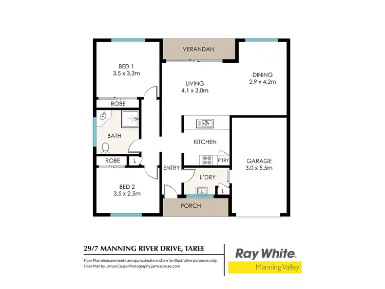 Floorplan of Homely unit listing, 29/7 Manning River Drive, Taree NSW 2430