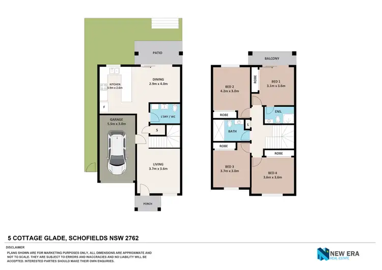 Floorplan of Homely townhouse listing, 5 Cottage Glade, Schofields NSW 2762