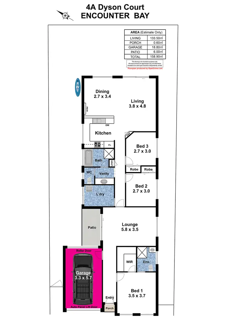 Floorplan of Homely house listing, 4A Dyson Court, Encounter Bay SA 5211