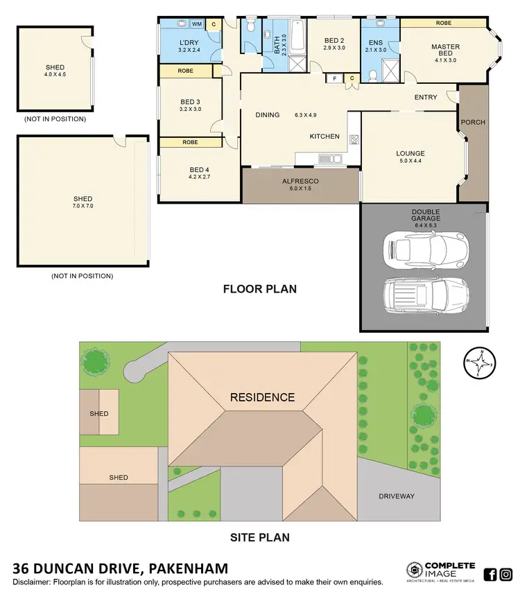 Floorplan of Homely house listing, 36 Duncan Drive, Pakenham VIC 3810