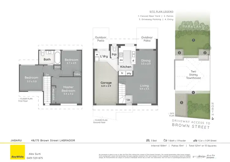 Floorplan of Homely townhouse listing, 48/75 Brown Street, Labrador QLD 4215