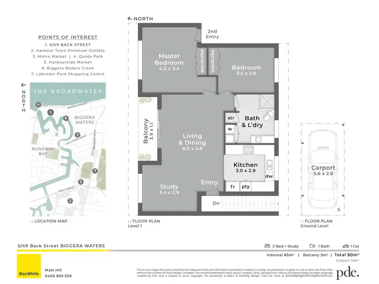 Floorplan of Homely apartment listing, 5/49 Back Street, Biggera Waters QLD 4216
