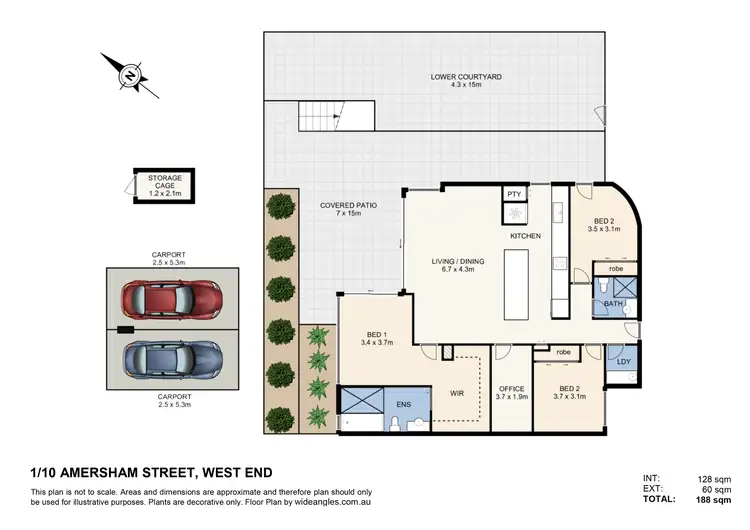 Floorplan of Homely apartment listing, 1/10 Amersham St, West End QLD 4101