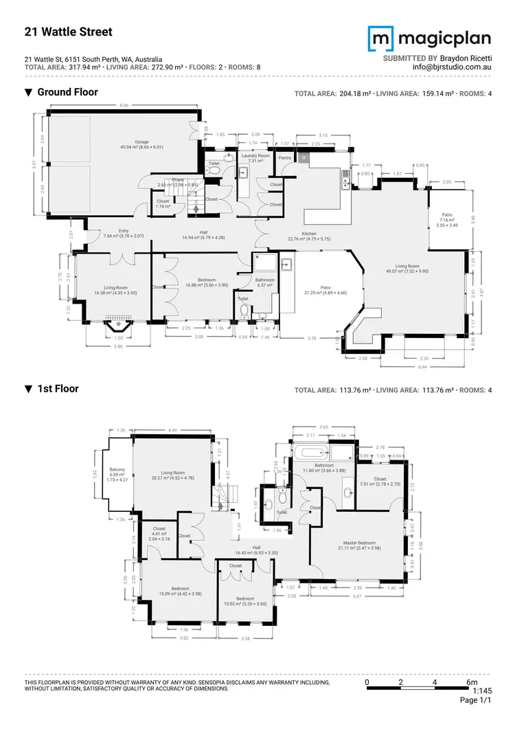 Floorplan of Homely house listing, 21 Wattle Street, South Perth WA 6151