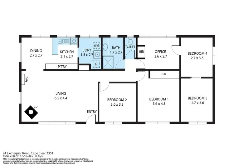Floorplan of Homely house listing, 74 Exchequer Road, Cape Clear VIC 3351