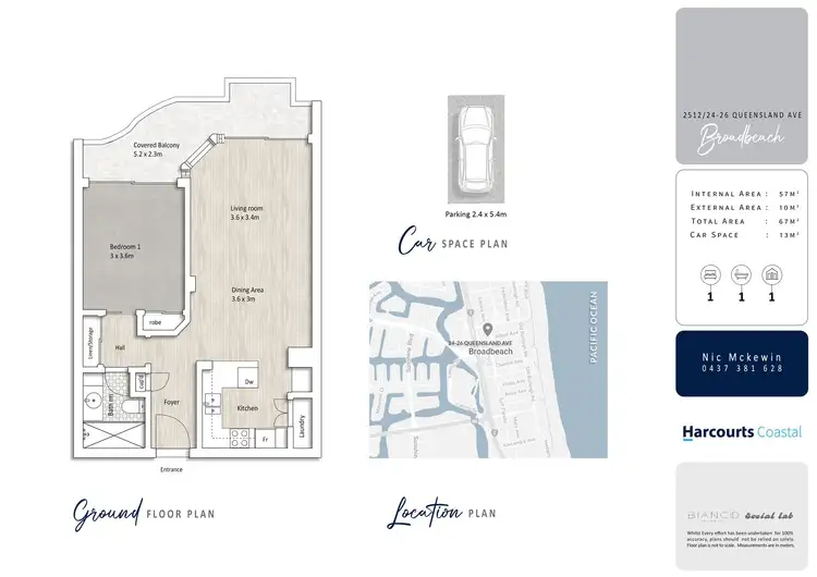 Floorplan of Homely apartment listing, 2512/24-26 Queensland Avenue, Broadbeach QLD 4218