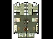 Floorplan of Homely unit listing, 128 & 130/25 Lake Orr Drive, Robina QLD 4226