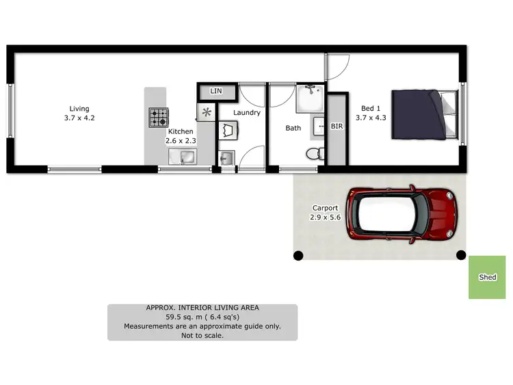 Floorplan of Homely unit listing, 3/8 Lowanna Street, Wodonga VIC 3690