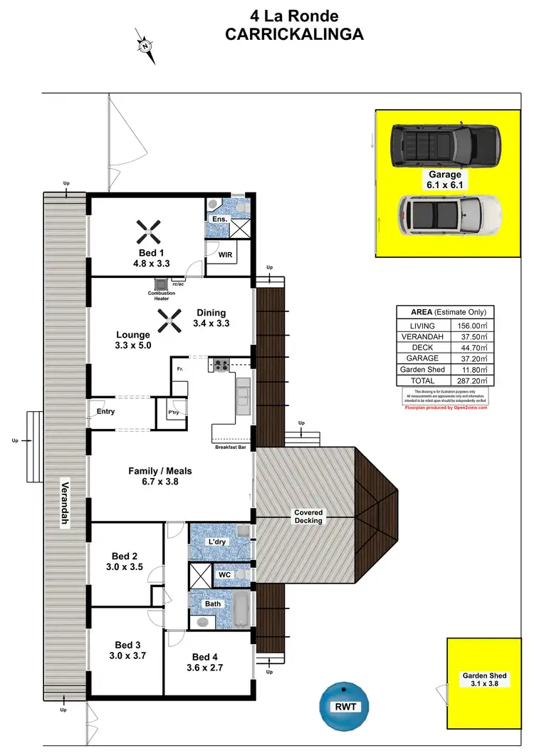 Floorplan of Homely house listing, 4 LaRonde, Carrickalinga SA 5204