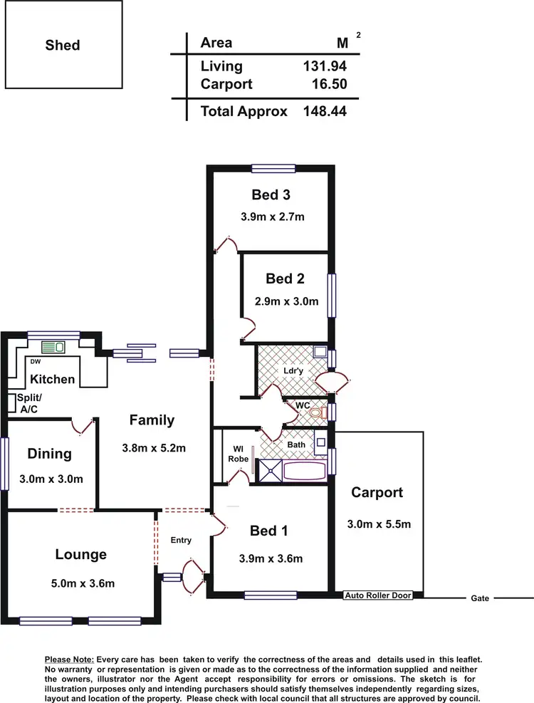 Floorplan of Homely house listing, 1 Boyara Cres, Paralowie SA 5108