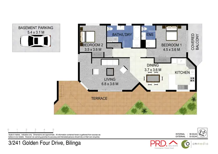 Floorplan of Homely unit listing, 3/241 Golden Four Drive, Bilinga QLD 4225
