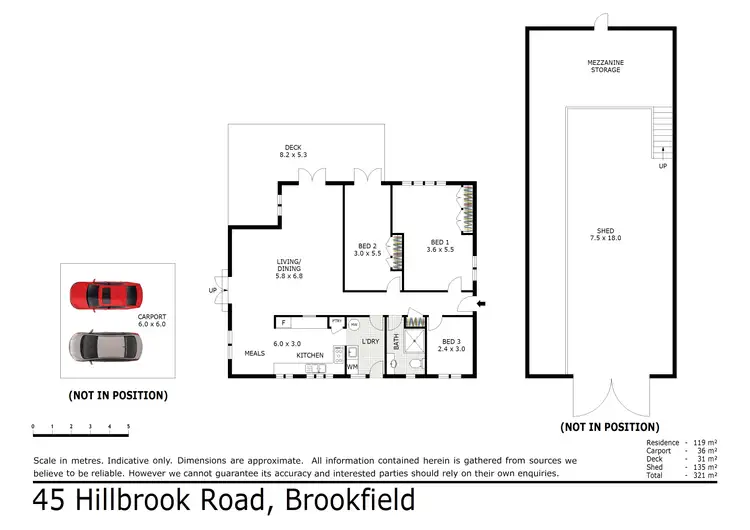 Floorplan of Homely rural property listing, 45 Hillbrook Road, Brookfield QLD 4069