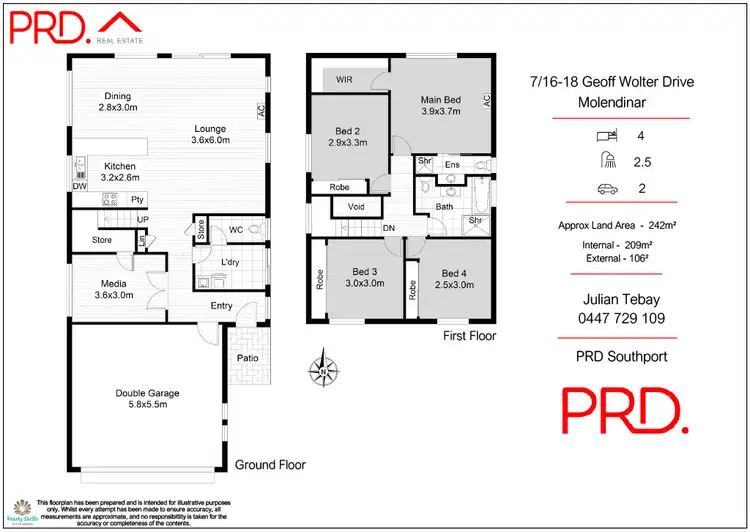 Floorplan of Homely house listing, 7/16-18 Geoff Wolter Drive West, Molendinar QLD 4214