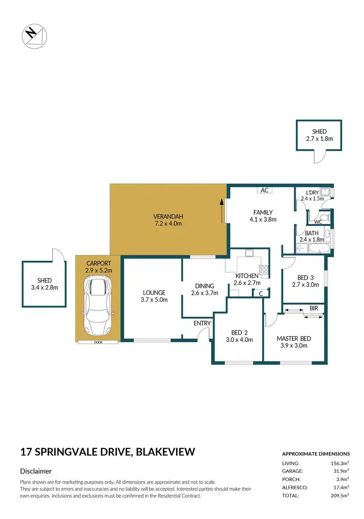 Floorplan of Homely house listing, 17 Springvale Drive, Blakeview SA 5114