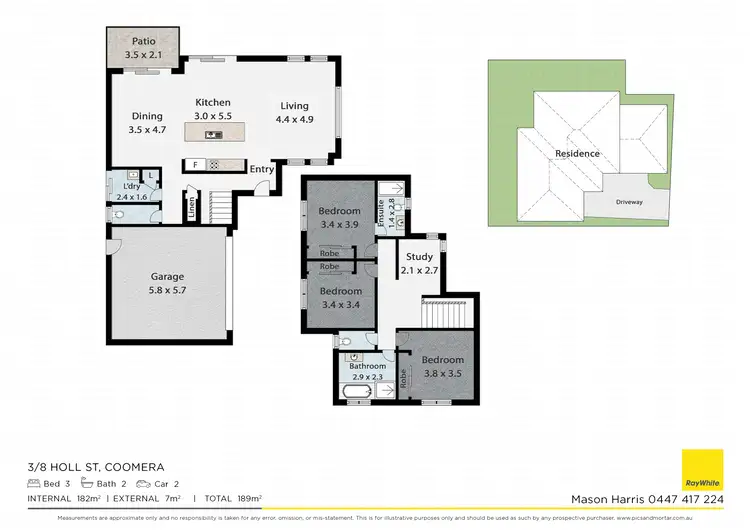 Floorplan of Homely townhouse listing, 3/8 Holl Lane, Coomera QLD 4209