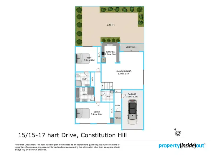Floorplan of Homely villa listing, 15/15-17 Hart Drive, Constitution Hill NSW 2145