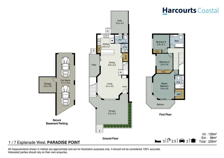 Floorplan of Homely apartment listing, 1/7 Esplanade West, Paradise Point QLD 4216