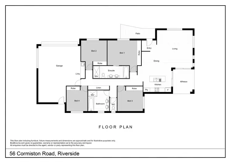Floorplan of Homely house listing, 56 Cormiston Road, Riverside TAS 7250