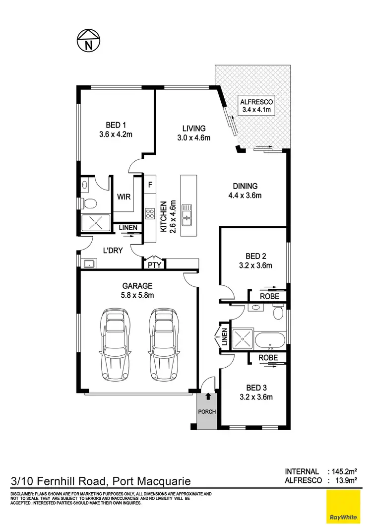 Floorplan of Homely villa listing, 3/10 Fernhill Road, Port Macquarie NSW 2444