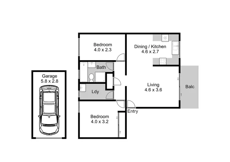 Floorplan of Homely unit listing, 7/54-55 Park Ave, Kingswood NSW 2747
