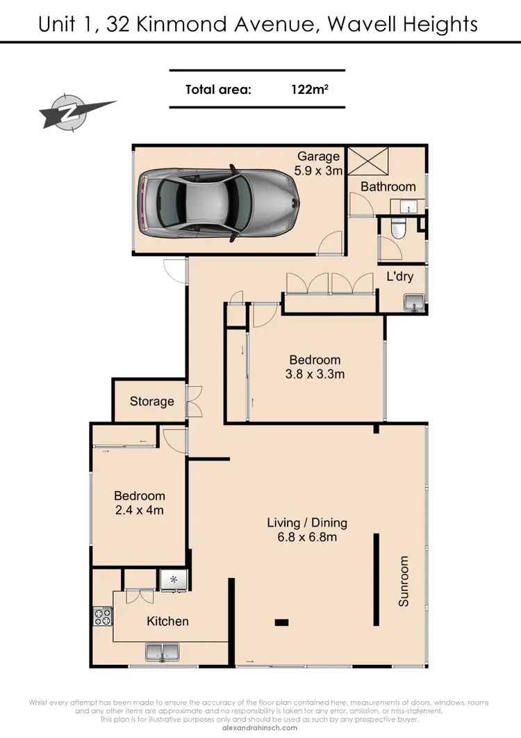 Floorplan of Homely unit listing, 1/32 Kinmond Avenue, Wavell Heights QLD 4012