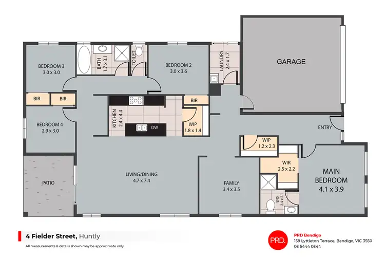 Floorplan of Homely house listing, 4 Fiedler Street, Huntly VIC 3551