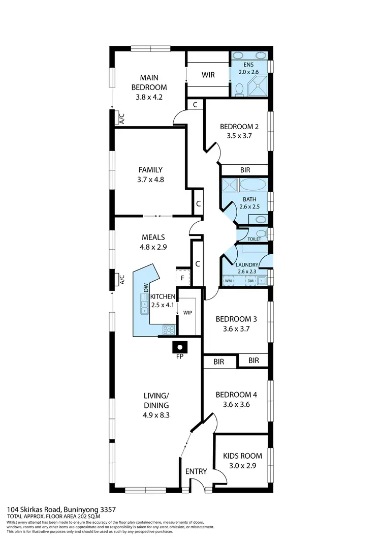 Floorplan of Homely house listing, 104 Skirkas Road, Buninyong VIC 3357