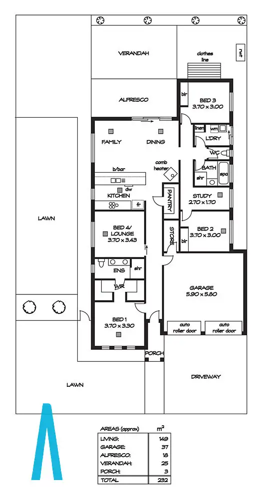 Floorplan of Homely house listing, 3 Luis Drive, Angle Vale SA 5117
