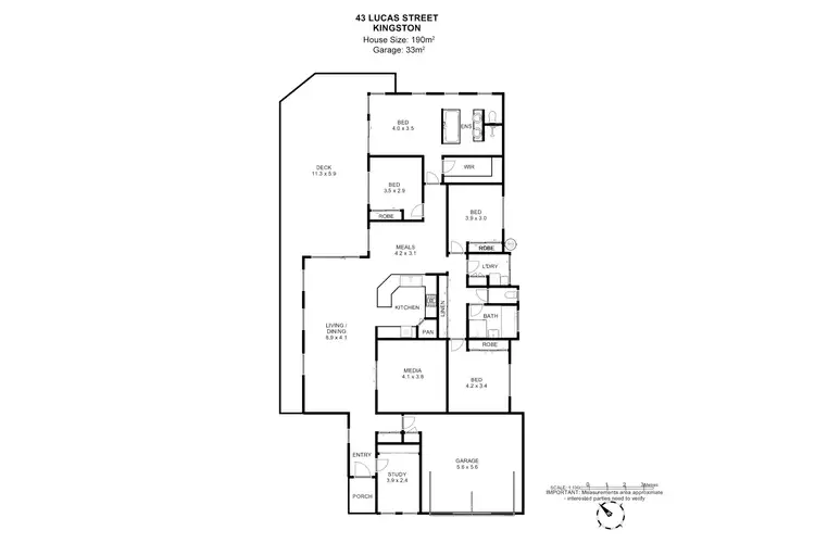 Floorplan of Homely house listing, 43 Lucas Street, Kingston TAS 7050