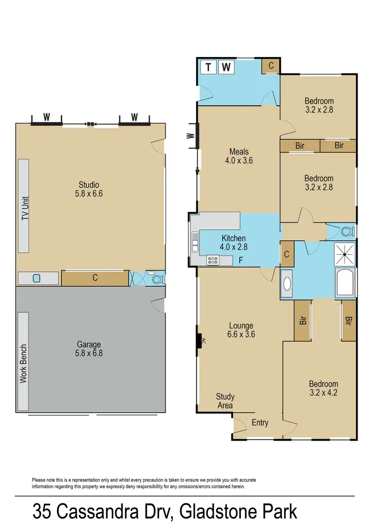 Floorplan of Homely house listing, 35 Cassandra Drive, Gladstone Park VIC 3043