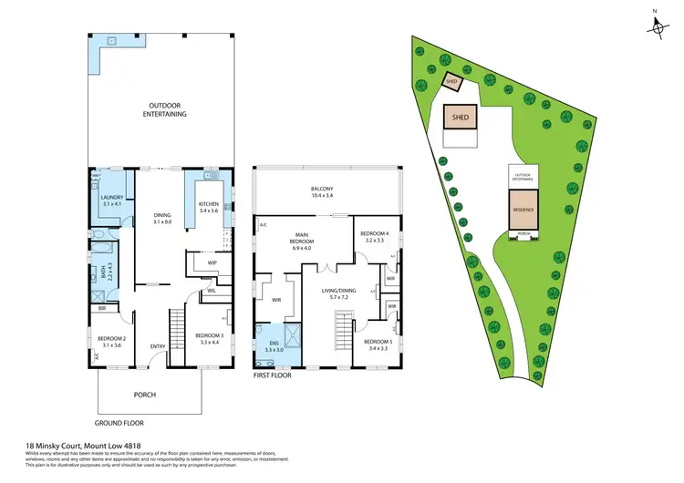Floorplan of Homely house listing, 18 Minsky Court, Mount Low QLD 4818