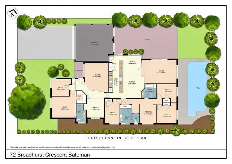 Floorplan of Homely house listing, 72 Broadhurst Crescent, Bateman WA 6150
