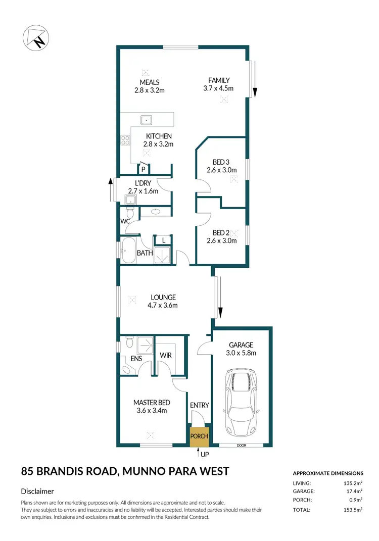 Floorplan of Homely house listing, 85 Brandis Road, Munno Para West SA 5115