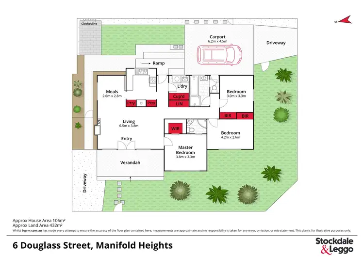 Floorplan of Homely house listing, 6 Douglass Street, Manifold Heights VIC 3218