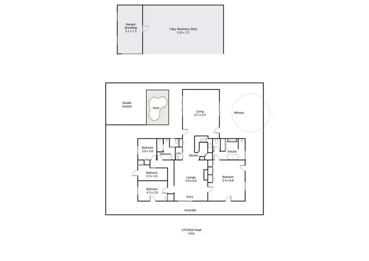 Floorplan of Homely rural property listing, 170 Ethell Road, Lima VIC 3673
