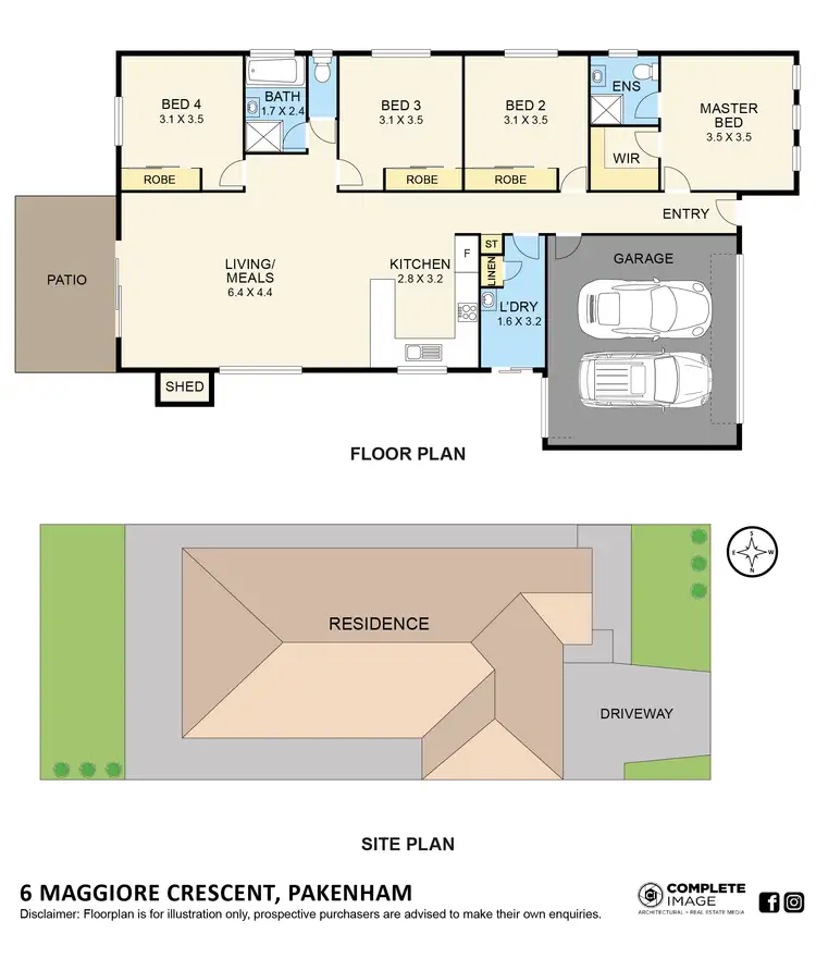 Floorplan of Homely house listing, 6 Maggiore Crescent, Pakenham VIC 3810
