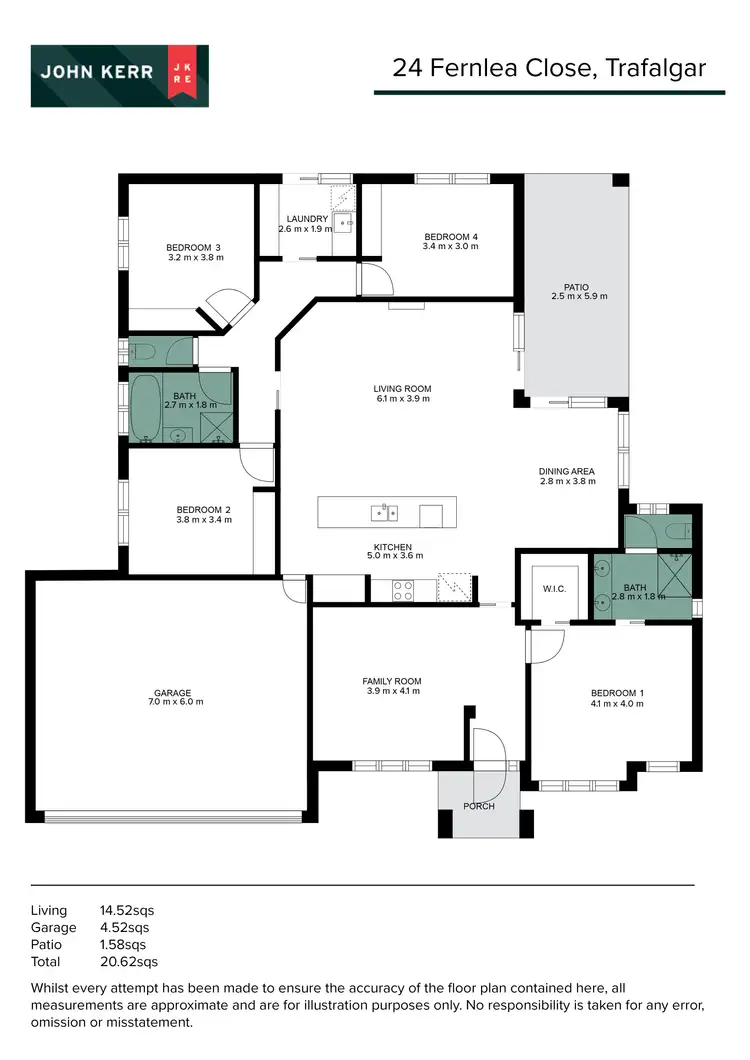 Floorplan of Homely house listing, 24 Fernlea Close, Trafalgar VIC 3824