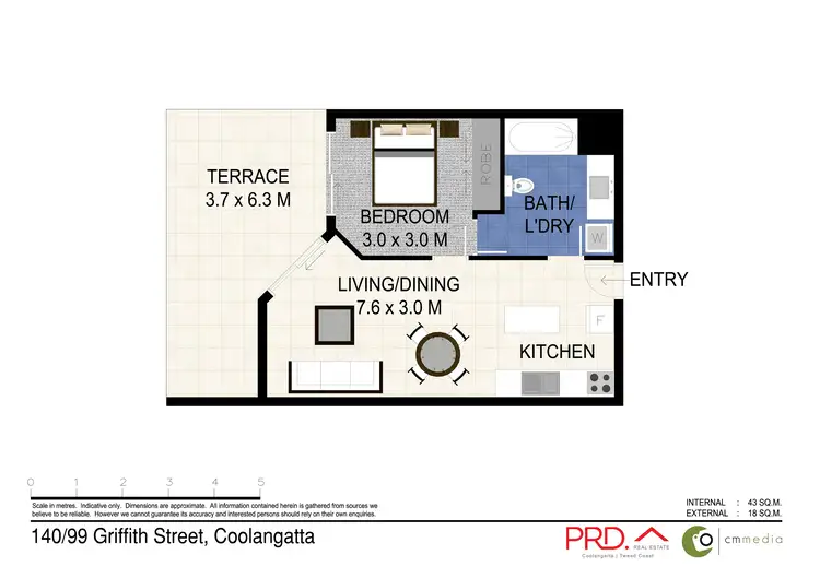 Floorplan of Homely apartment listing, 140/99 Griffith Street, Coolangatta QLD 4225