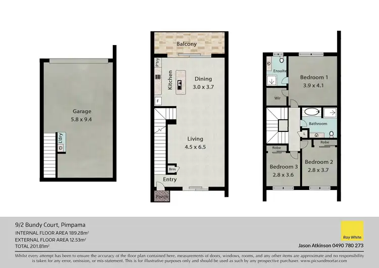 Floorplan of Homely townhouse listing, 9/2 Bundy Court, Pimpama QLD 4209
