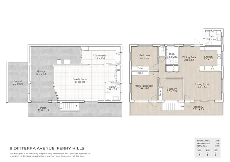 Floorplan of Homely house listing, 8 Dinterra Avenue, Ferny Hills QLD 4055