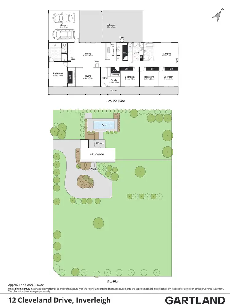 Floorplan of Homely house listing, 12 Cleveland Drive, Inverleigh VIC 3321
