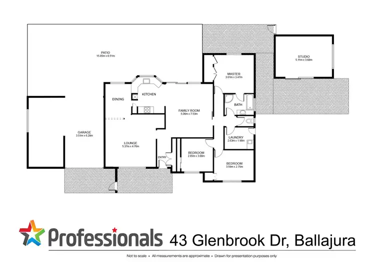Floorplan of Homely house listing, 43 Glenbrook Drive, Ballajura WA 6066