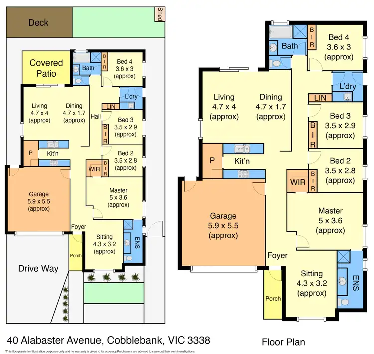 Floorplan of Homely house listing, 40 Alabaster Ave, Cobblebank VIC 3338
